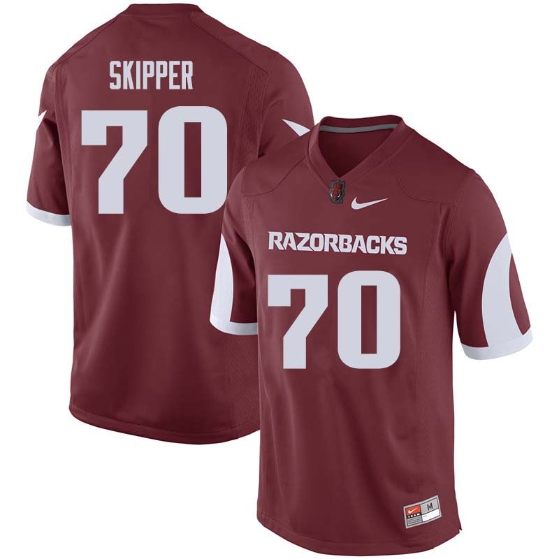 Men #70 Dan Skipper Arkansas Razorback College Football Jerseys Sale-Cardinal - Click Image to Close